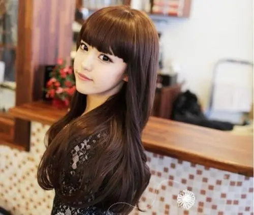 Parrucca парик Женщин Темно-Коричневый длинные вьющиеся косплей полный Парик USPS