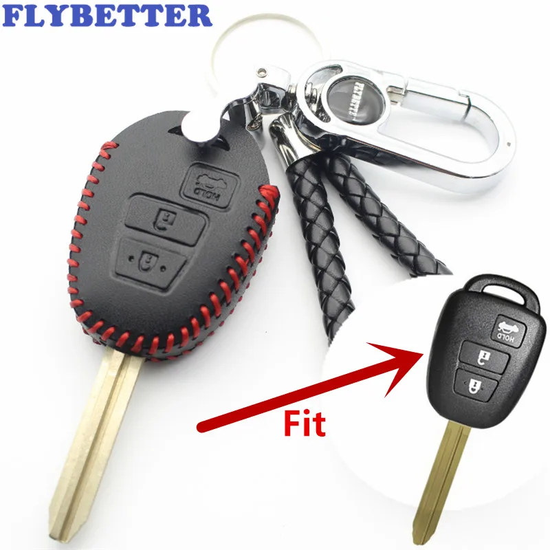 FLYBETTER натуральная кожа 3 кнопки дистанционного ключа дистанционный ключ чехол