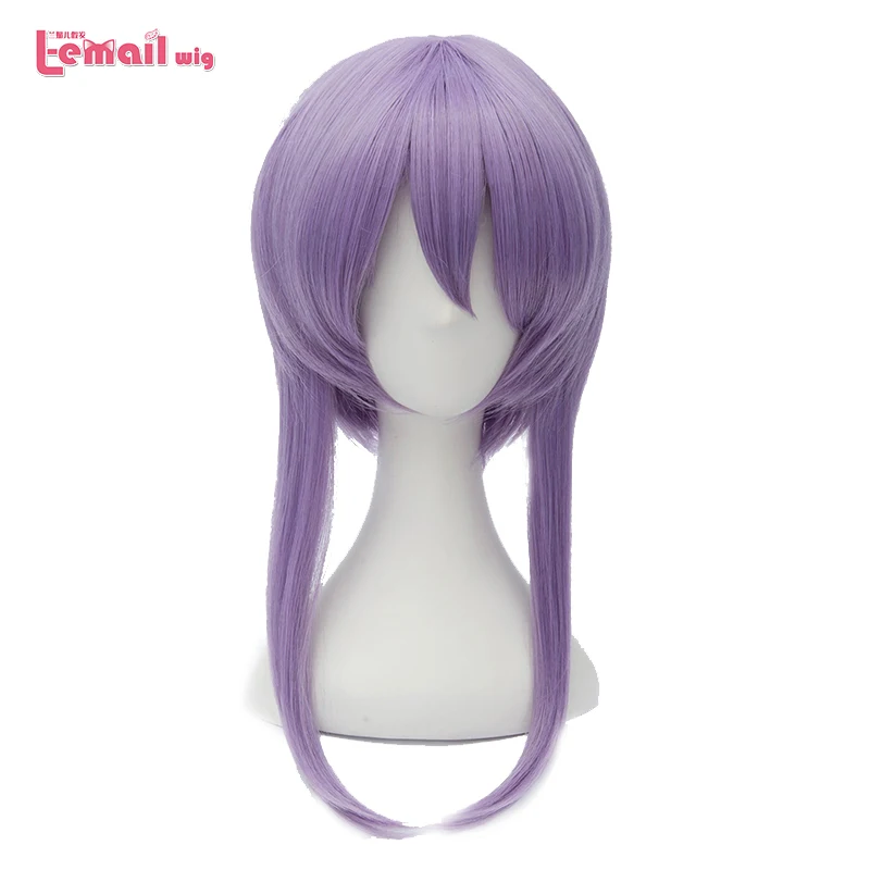 L-email wig Seraph of the end Hiiragi Shinoa Cosplay Wigs Light Purple Heat Resistant Synthetic Hair Perucas Cosplay Wig