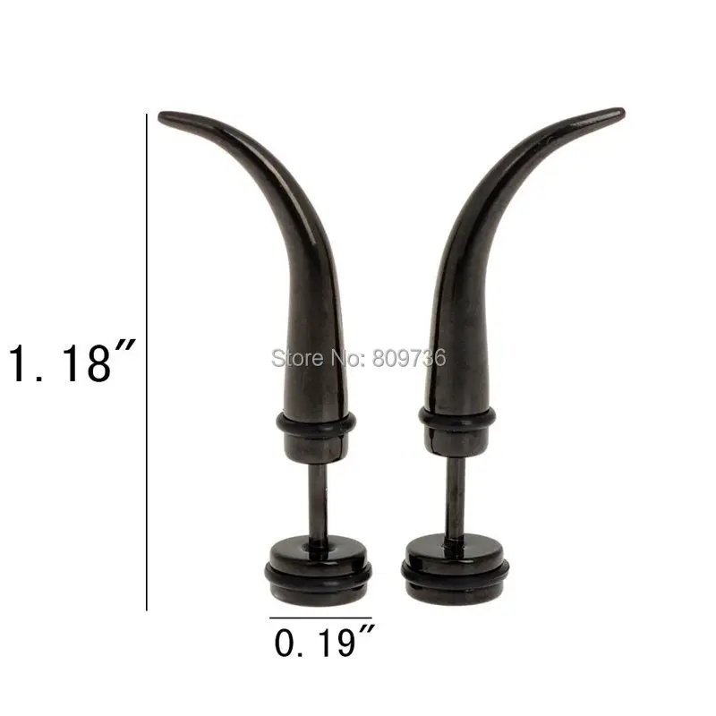 1 шт. мужские панковские серьги с коническим шипом из нержавеющей стали