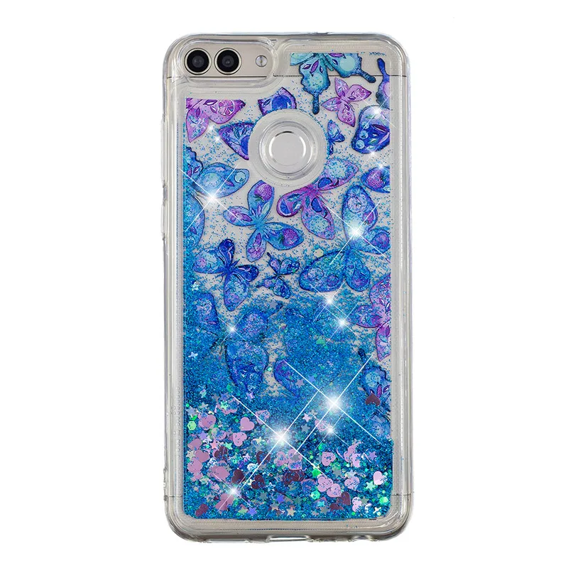 Honor 7A Pro Case for Huawei Cover Y6 Prime 2018 Butterfly Dynamic Liquid Soft TPU Back Capa |