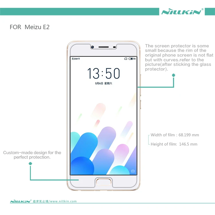 2 pcs/lot Meizu E2 screen protector NILLKIN Anti-Glare Matte protective film for with retailed package | Мобильные телефоны и