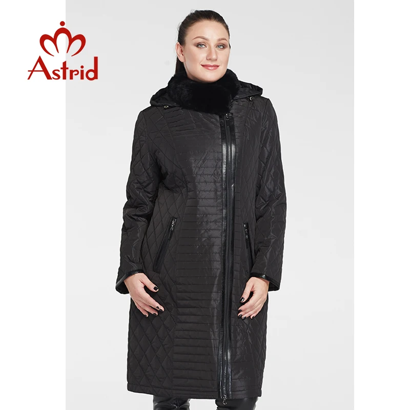 Astrid новинка женское пальто зимние парки с меховым воротником куртки больших