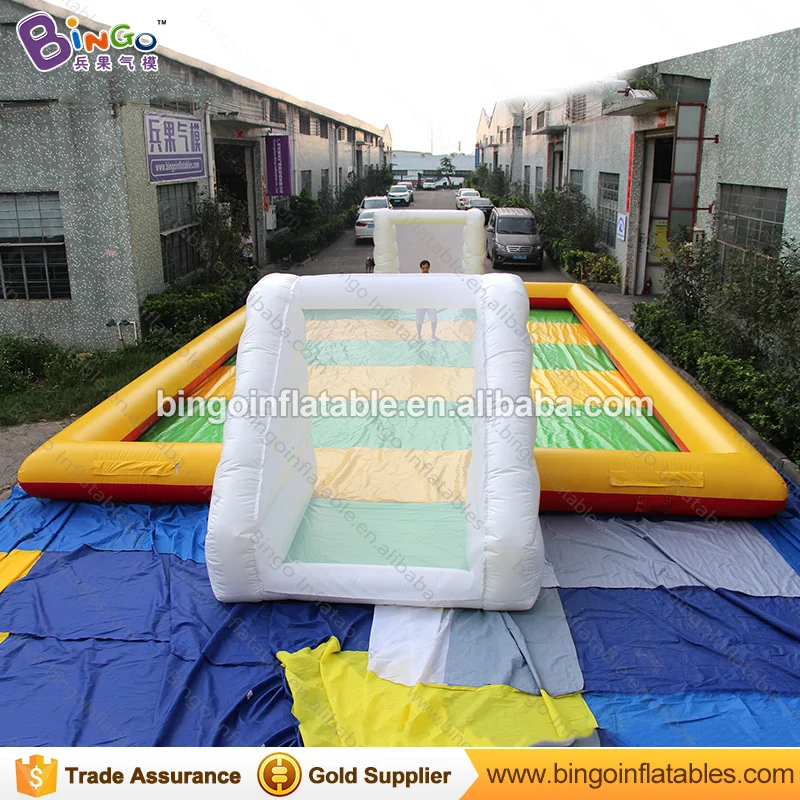 

Kids Football Goal Inflatable Football Gate 16M * 8M Inflatable Soccer Pitch Soccer Field for Kid N Adults Sport Toys