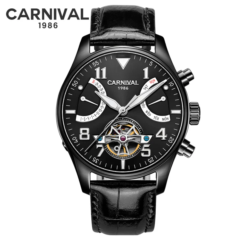 Часы наручные Carnival Sport Мужские автоматические брендовые Роскошные