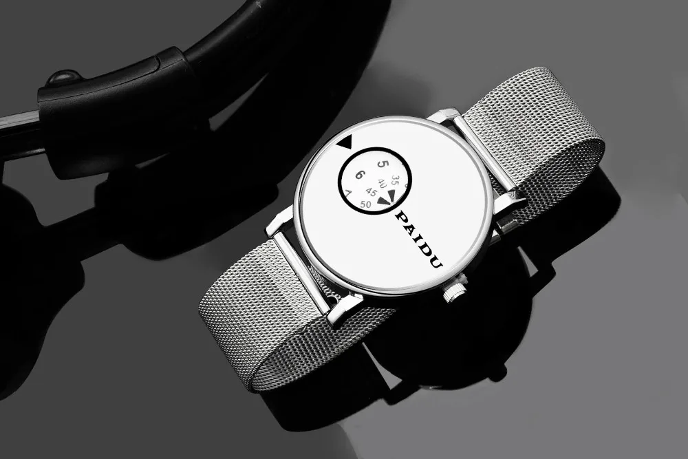 PAIDU полностью стальные часы модные роскошные элегантные мужские и женские