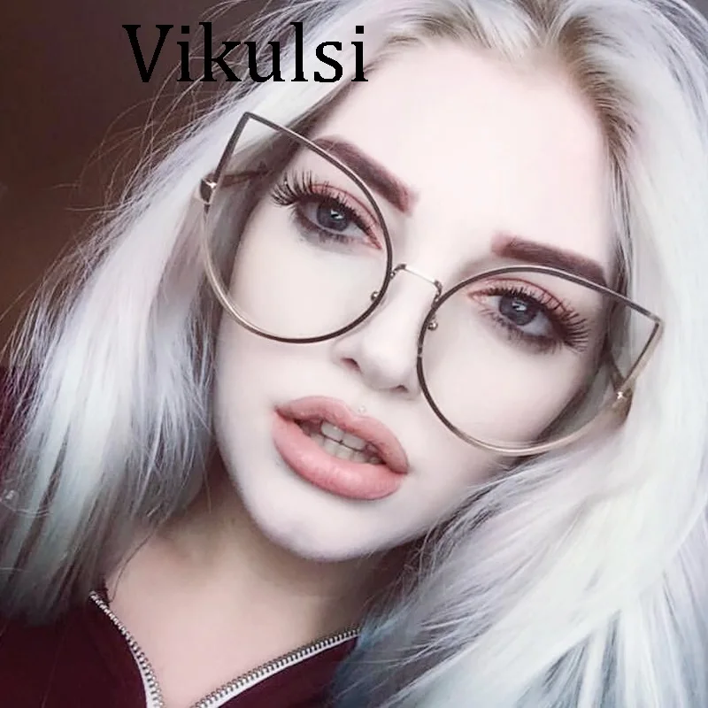 Новинка, оптические очки кошачий глаз, оправа для женщин, фирменный дизайн, прозрачные линзы, очки с прозрачными очками, женские очки, lunette femme
