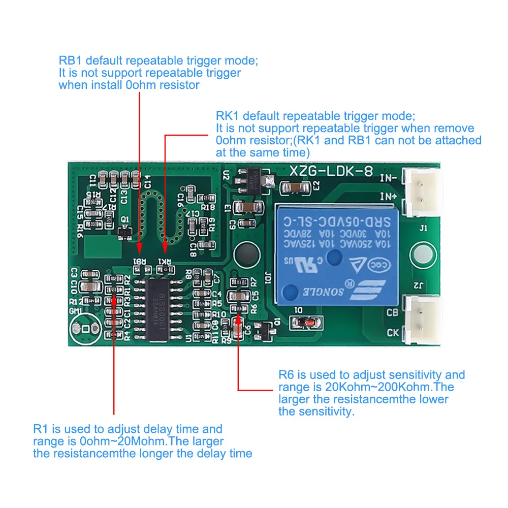 DC 5V Microwave Radar Sensor Module Relay Output Switch Controller Human Body Induction
