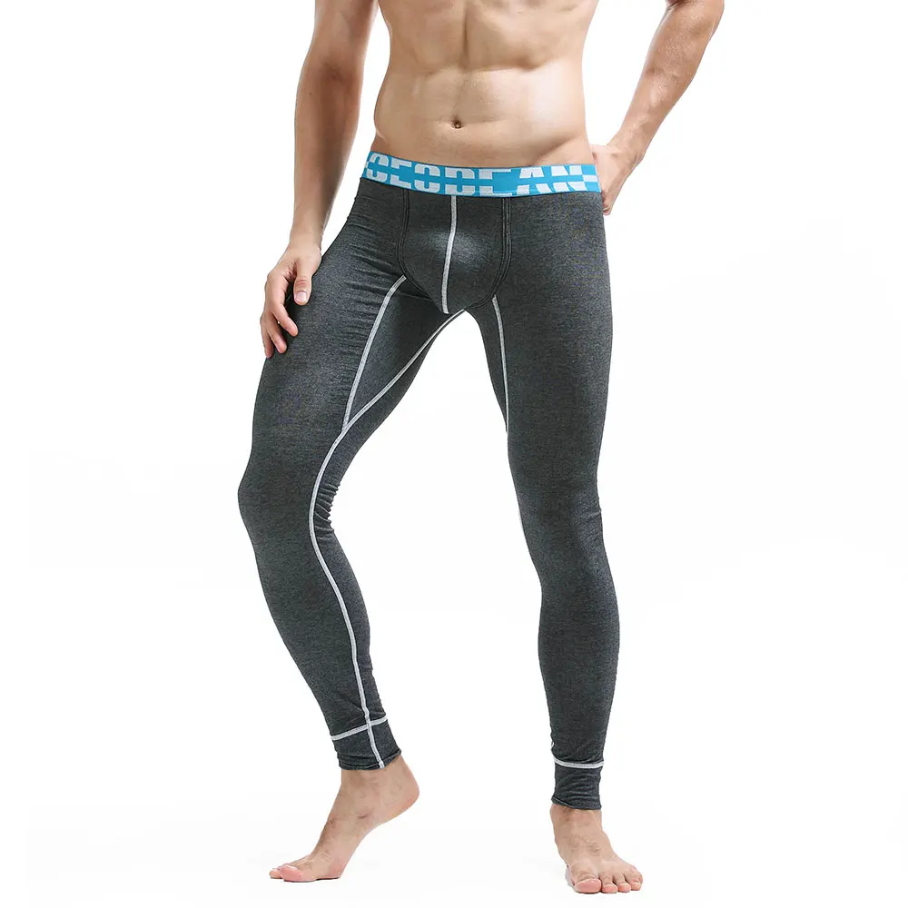 Новинка зимние теплые мужские модные пикантные кальсоны хлопковое термобелье