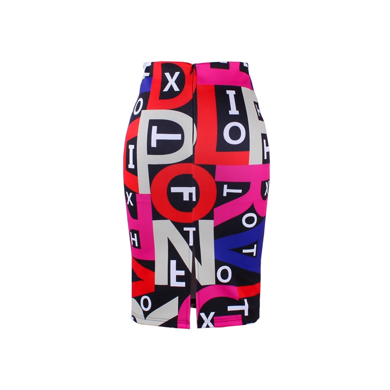 Женская юбка карандаш с буквенным принтом средней длины|skirt bodycon|fashion pencil skirtpencil