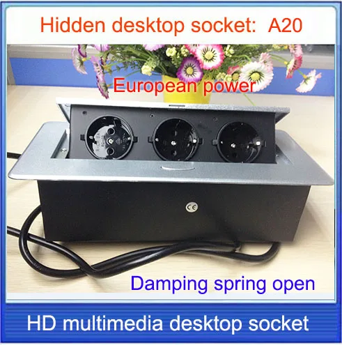 Штепсельная вилка ЕС настольная розетка/Скрытая/амортизирующая пружина
