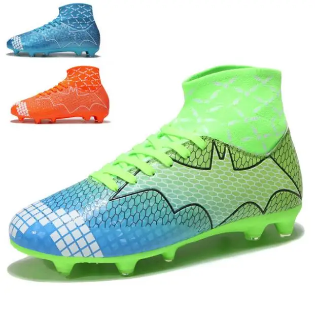 Men's sneakers football shoes sports Broken nail TF high help male and female students artificial grass runing | Обувь