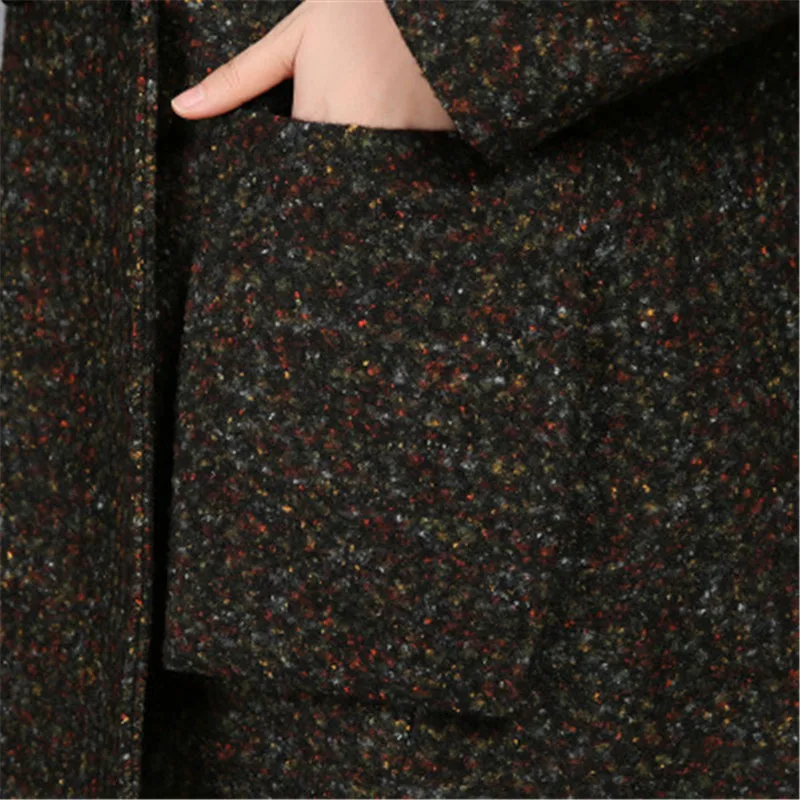 Большие размеры 8XL, зимняя женская шерстяная куртка, модное пальто для мамы среднего возраста, большой размер, теплая шерстяная Верхняя одежда IOQRCJV Q073