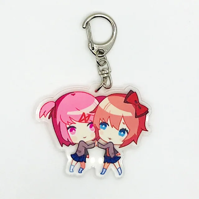 style 5 Doki Literature Club косплей реквизит Моника брелок Нацуки сайори Yuri акриловый брелок подарки на Рождество Хэллоуин - Цвет: style 5