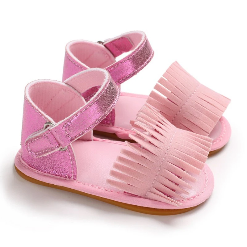 

Cute Princess Baby Sandals PU Baby Girl Shoes Newborn PU Tassel Fashion Baby Girl Sandals Summer Girl Beach Sandals