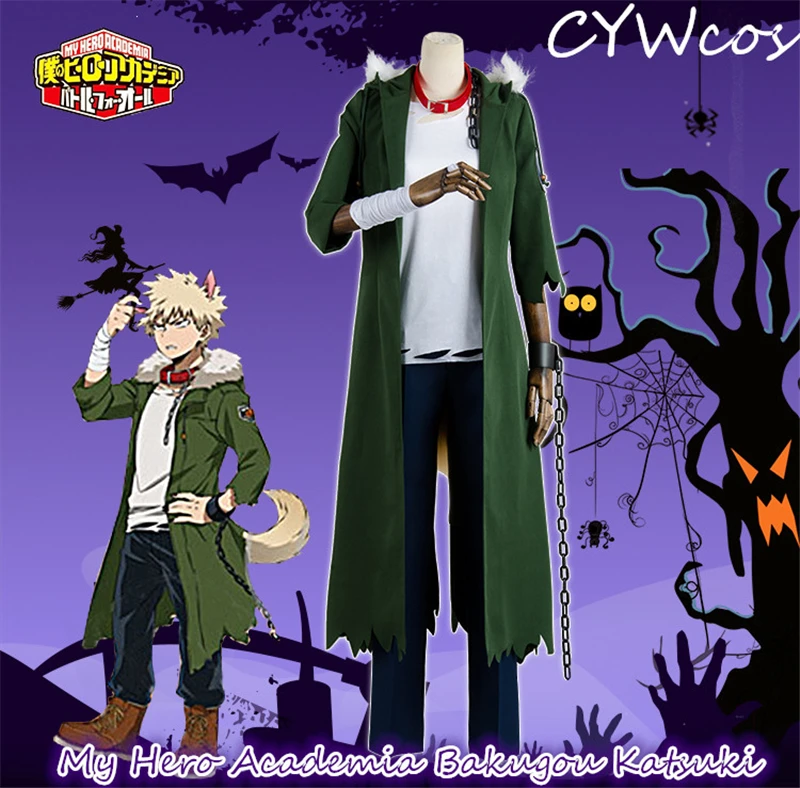 

Anime Cosplay My Hero Academia Bakugou Katsuki Cosplay Costume Halloween Costumes Uniforms Coat+Pants+Vest