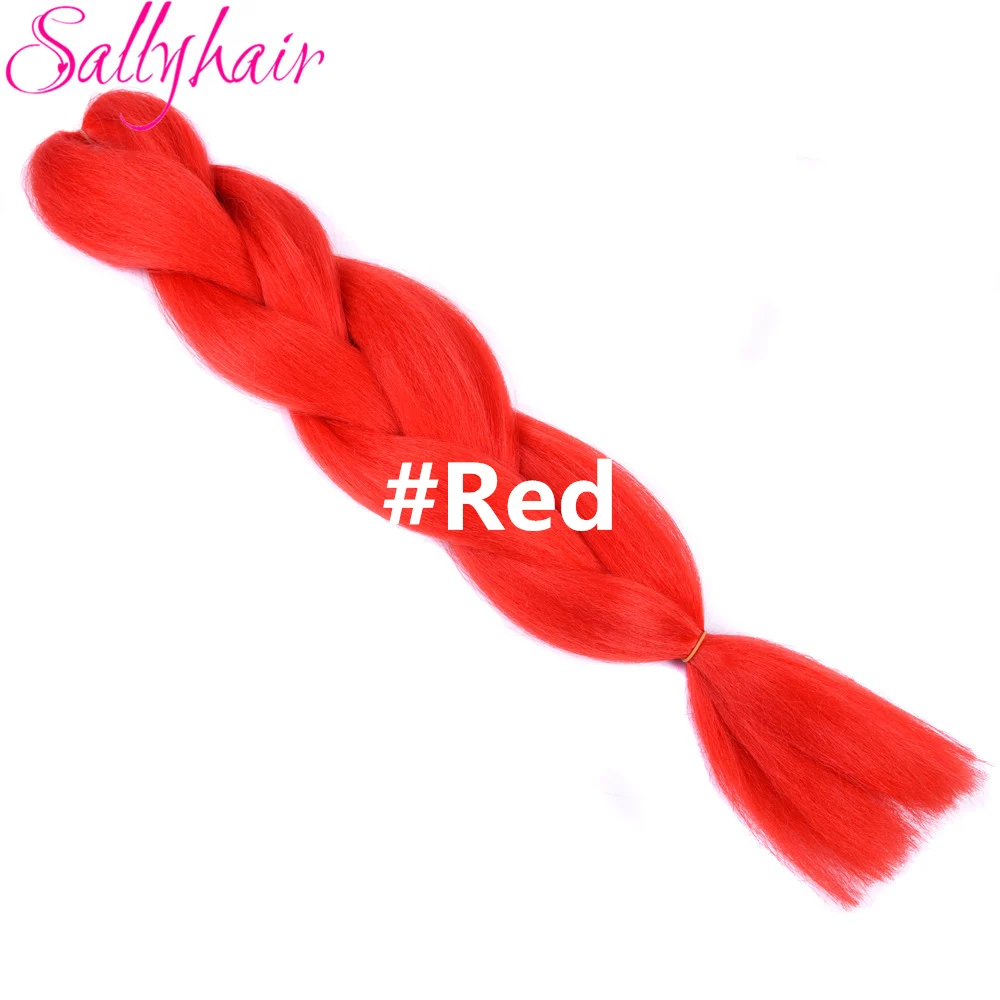 #10 Sallyhair Омбре плетение волос для наращивания 2 тона цвет 1 упаковка 24 дюйма Высокая температура Большие синтетические косы объемные волосы черный - Цвет: #10