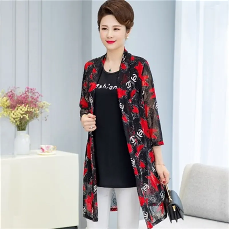 2020 летние туфли для мамы одежда защиты от солнца женщин длинные кружевные с