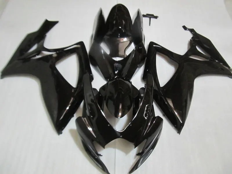 Набор обтекателей для мотоциклов полностью глянцевый черный обтекатель SUZUKI GSXR600