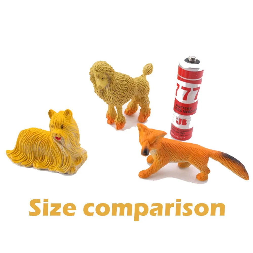 12 шт 2 дюймовые детские развивающие Пластиковые Имитация Милая модель собаки