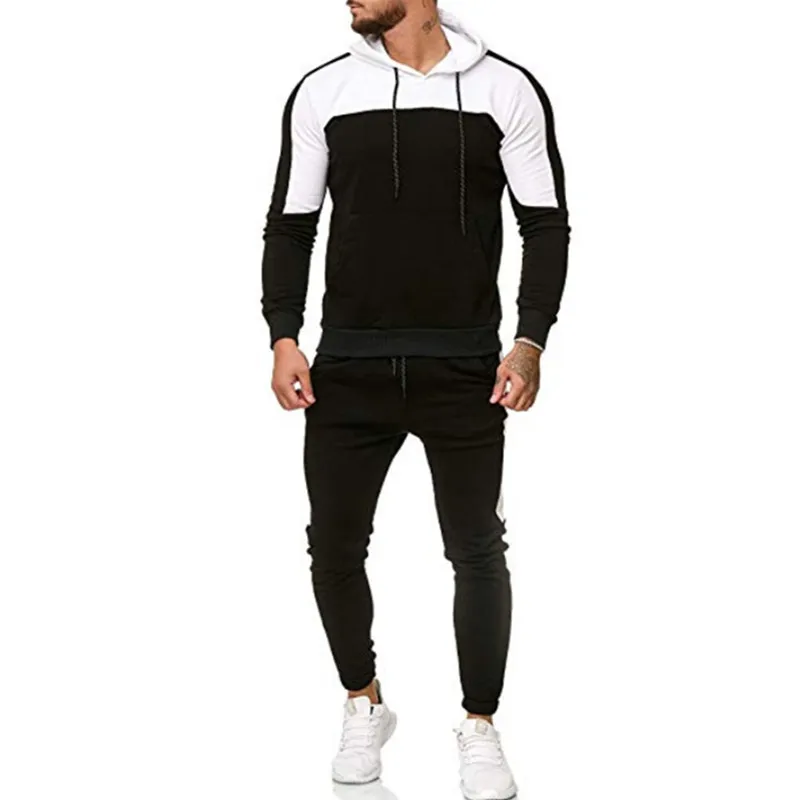 PADEGAO Brand high quality 2019 men autumn and winter Men's Sets hooded fashion casual fitness wear sports set | Мужская одежда