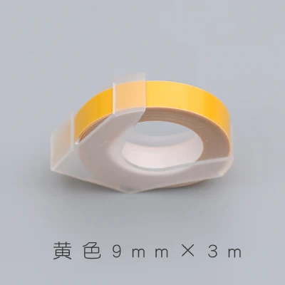 yellow tape 9 мм X 3 м motex этикетка лента дополнение DIY резка тиснение тег машина лента украшения Скрапбукинг маркер корейские канцелярские принадлежности - Цвет: yellow tape