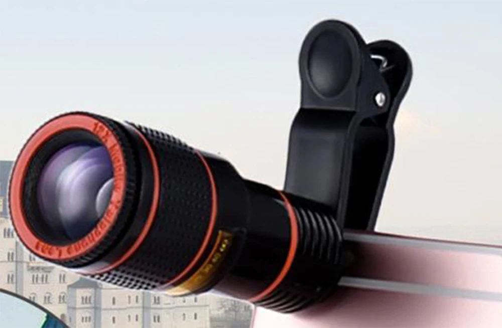 HD 12x оптический зум длиннофокусный объектив Внешний elescope с универсальным зажимом для IPhone, смартфона дропшиппинг