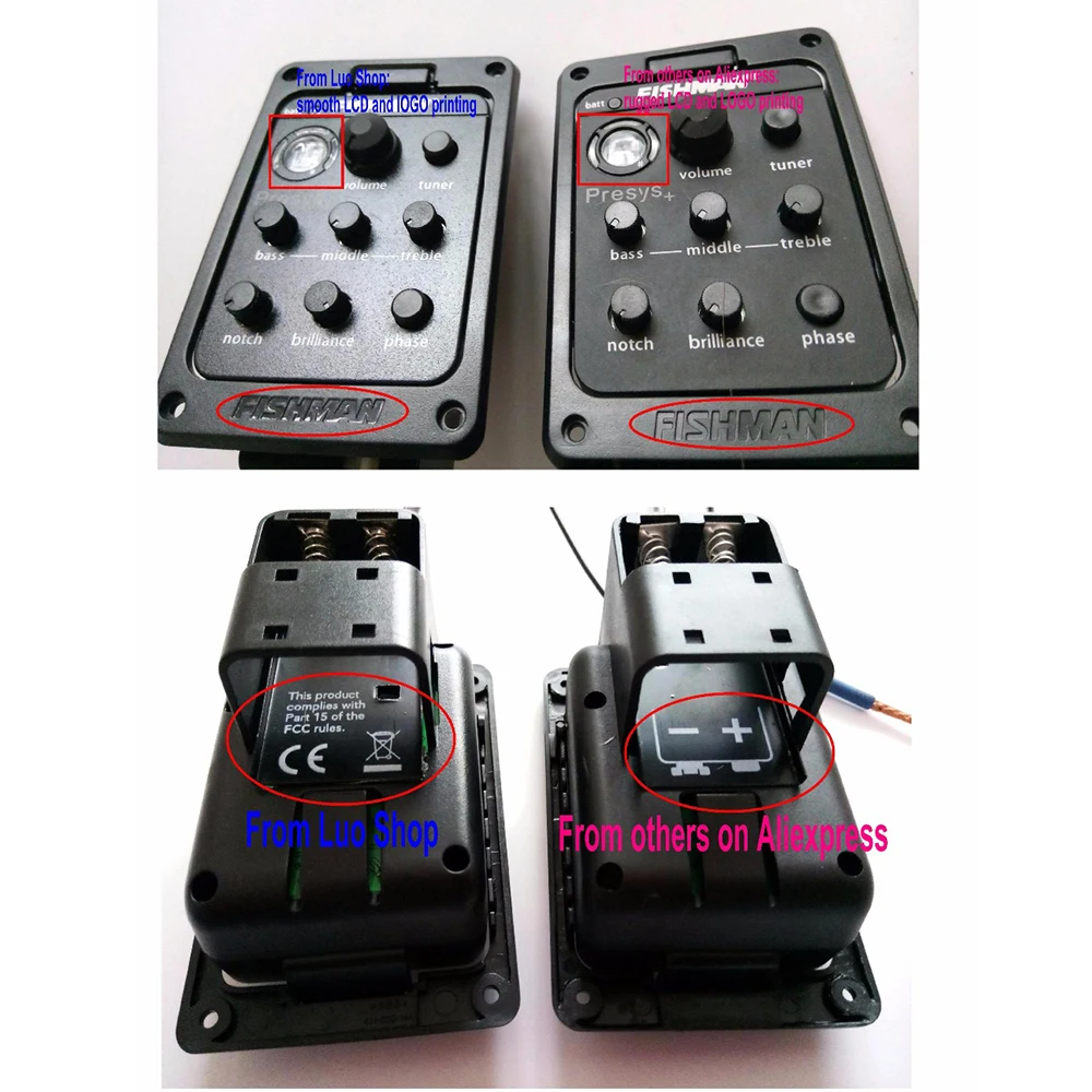 10pcs/lot OEM New Acoustic Guitar Pickups Parts PRESYS+ Onboard Guitarra Preamp/EQ WithTuner LED Accessories | Спорт и развлечения
