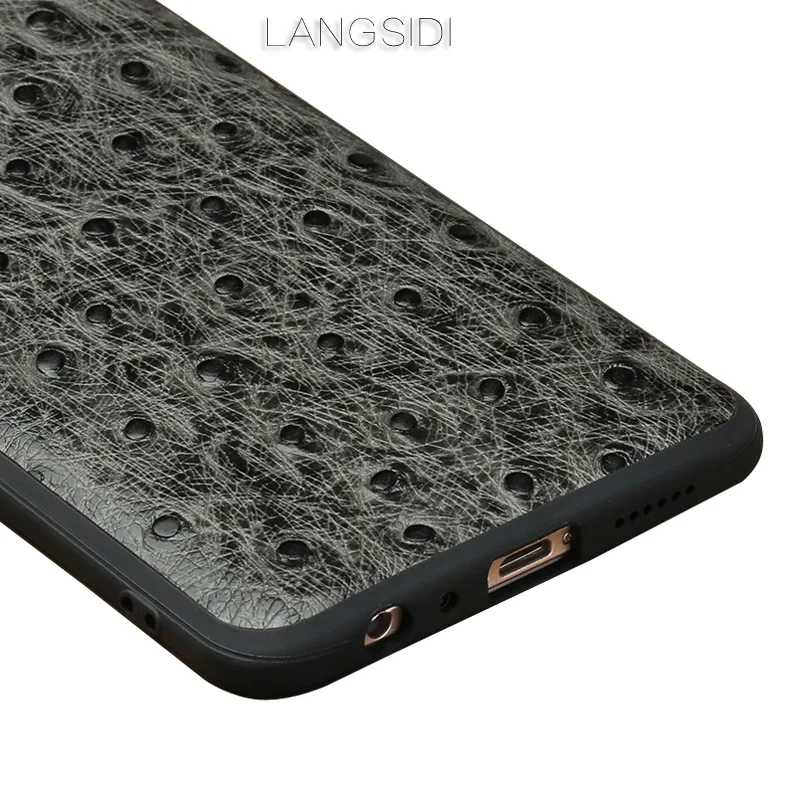 2018 New brand phone case ostrich grain full-wrapped For OPPO R11 All handmade custom processing |