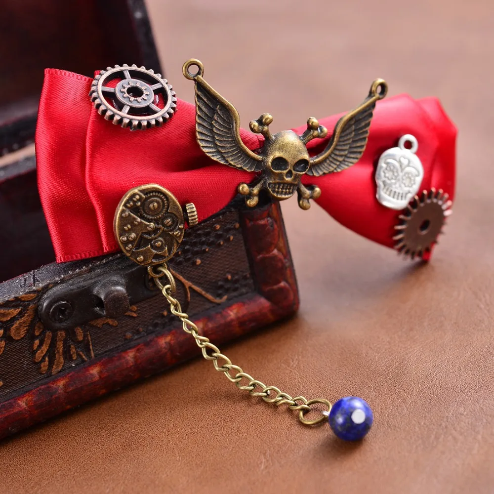 Модная ретро Заколка для волос в стиле панк с бантом заколка аксессуары повязка