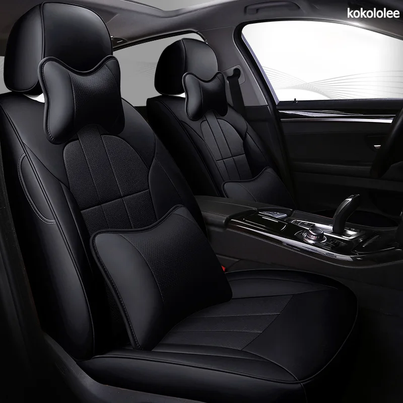 Deluxe Edition Кожаные чехлы для автомобильных сидений для KIA Sportage Cadenza SHUMA Carens Borrego Opirus Sorento Niro автомобильные чехлы для сидений - Название цвета: Deluxe Edition