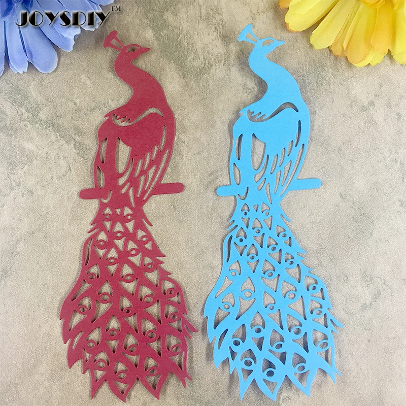 Красивый павлин Roost на ветке металлические die Штанцевые формы для DIY Скрапбукинг
