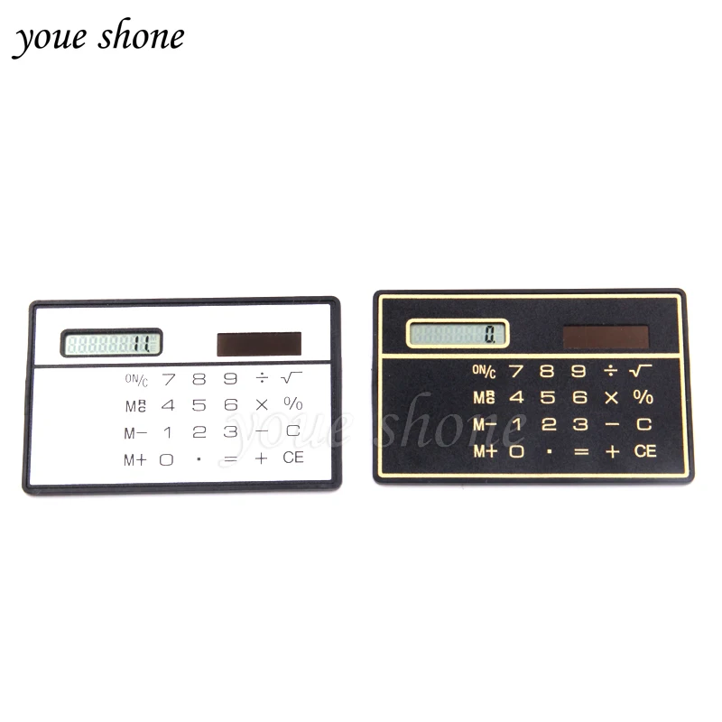 Мини калькулятор на солнечной батарее 8 цифр 1 шт.|credit card solar power|mini calculatorcalculators digital