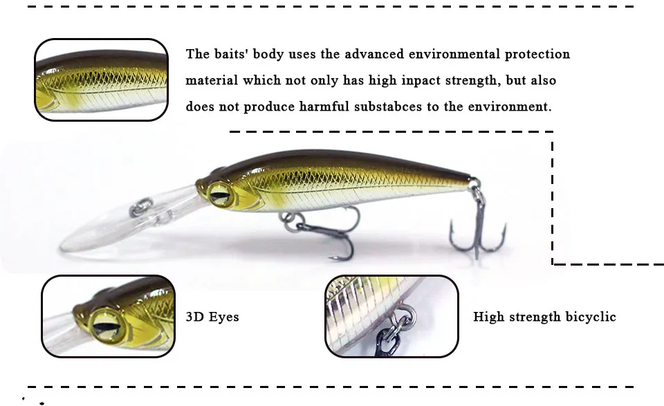 Banshee WF01 Jerkbait 60 мм/6 г воблеры для ловли щуки йо Зури Горячая гольян поплавок-приманка для карпа дизайн Джеркбейт