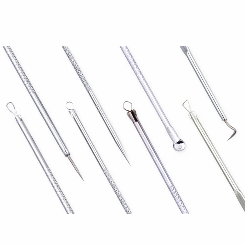 4pcs/lot Antibacterial Blackhead Pimples Acne Removal Needle Face Care Comedone Blemish Extractor Remover Skin Cleanser | Красота и