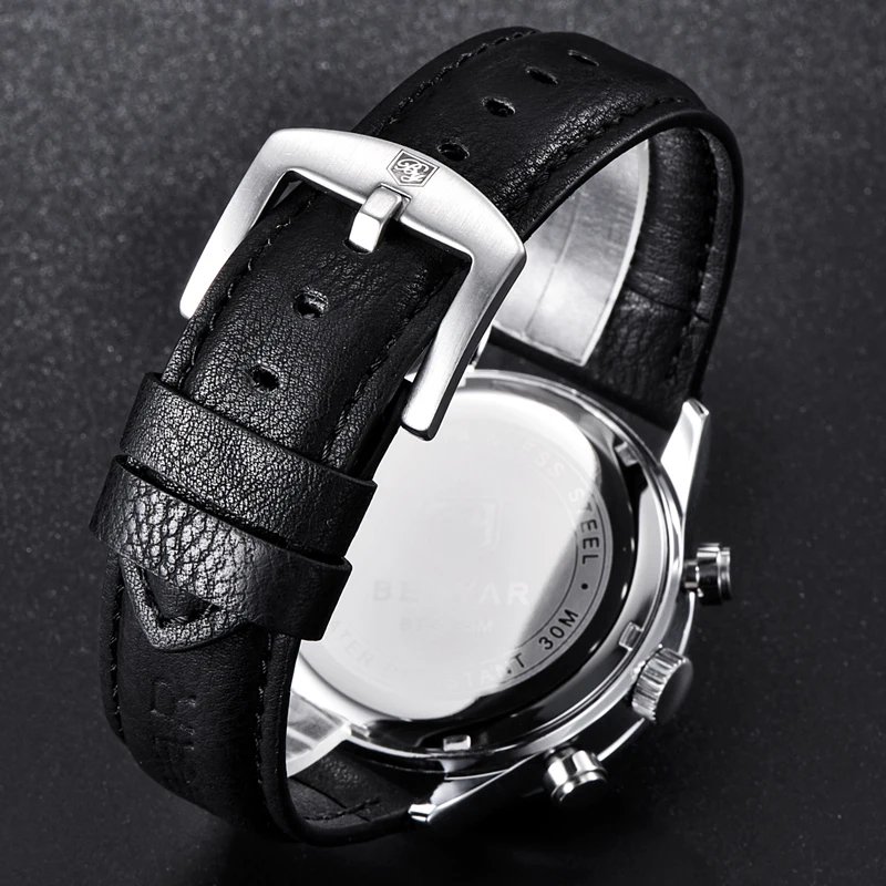 

BENYAR Men's Watches 2019 Top Brand Luxury Watch Men Clock Quartz/Military/Watches Chronograph Leather Male Watches Montre Homme