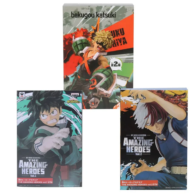 3pcs box 3 шт./компл. My hero Академия Рисунок Игрушки haku Bakugou Katsuki шото Тодороки шото не hero ПВХ Рисунок Модель игрушки - Цвет: 3pcs box