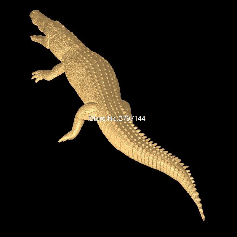 Крокодил 3d модель STL рельеф для ЧПУ формат рельефная роутер 3-осевой гравер ArtCam |