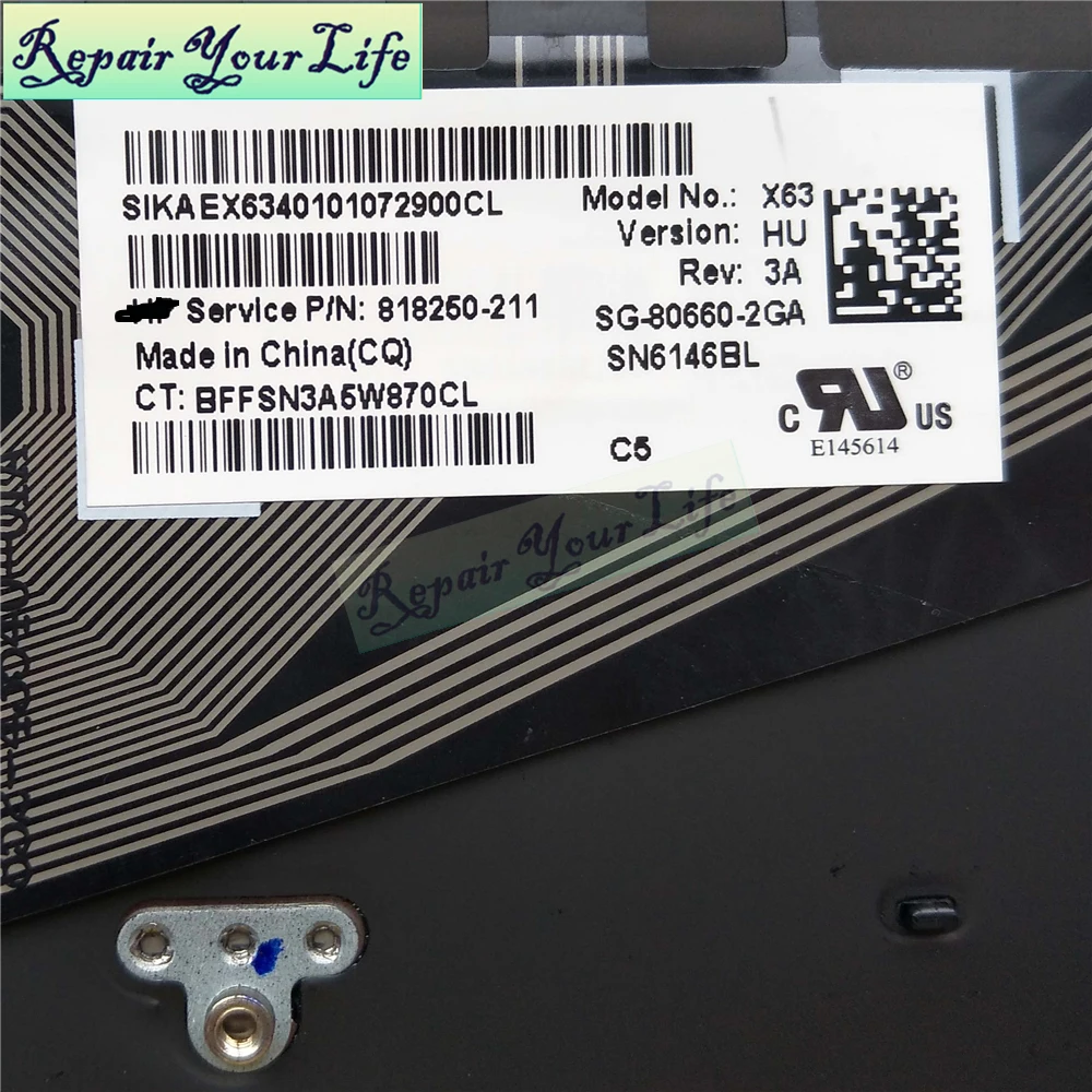 Клавиатура для ноутбука HP Probook 450 G3 G4 455 470 HU EU серая рамка 818250 211 X63 SG 80660 2GA с