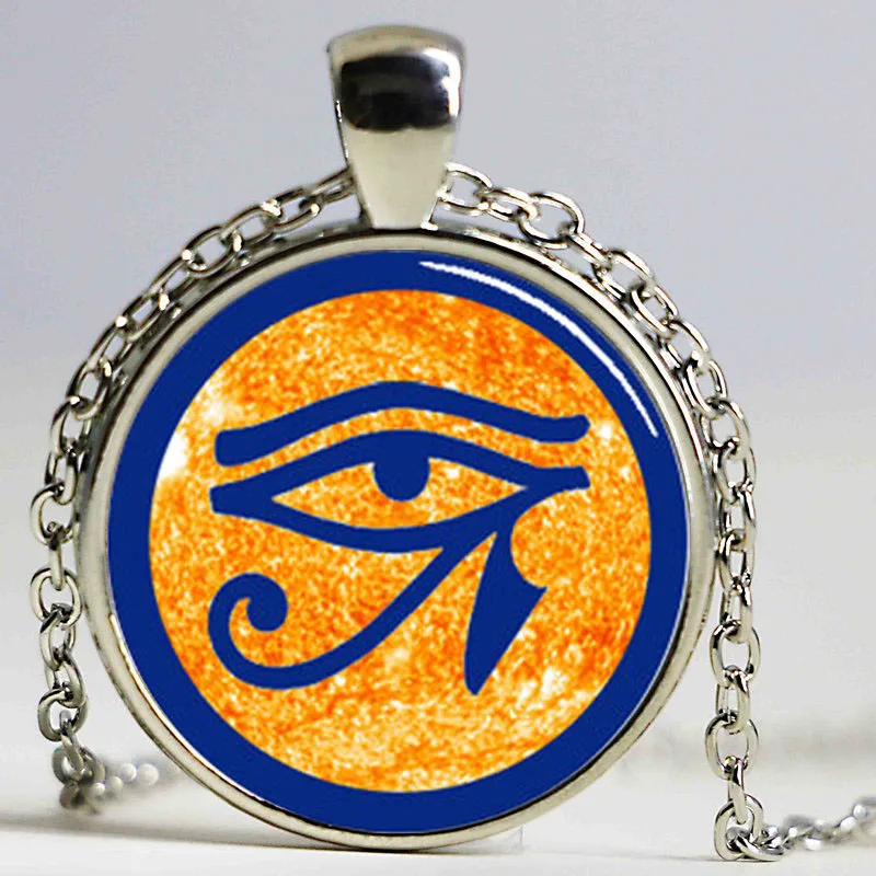 Eye of Ra египетского солнца символ бога ювелирные изделия Цепочки и ожерелья с