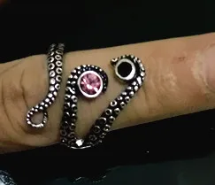 Дропшиппинг щупальца осьминог кольцо соблазнительное в древнем покрытии Черный