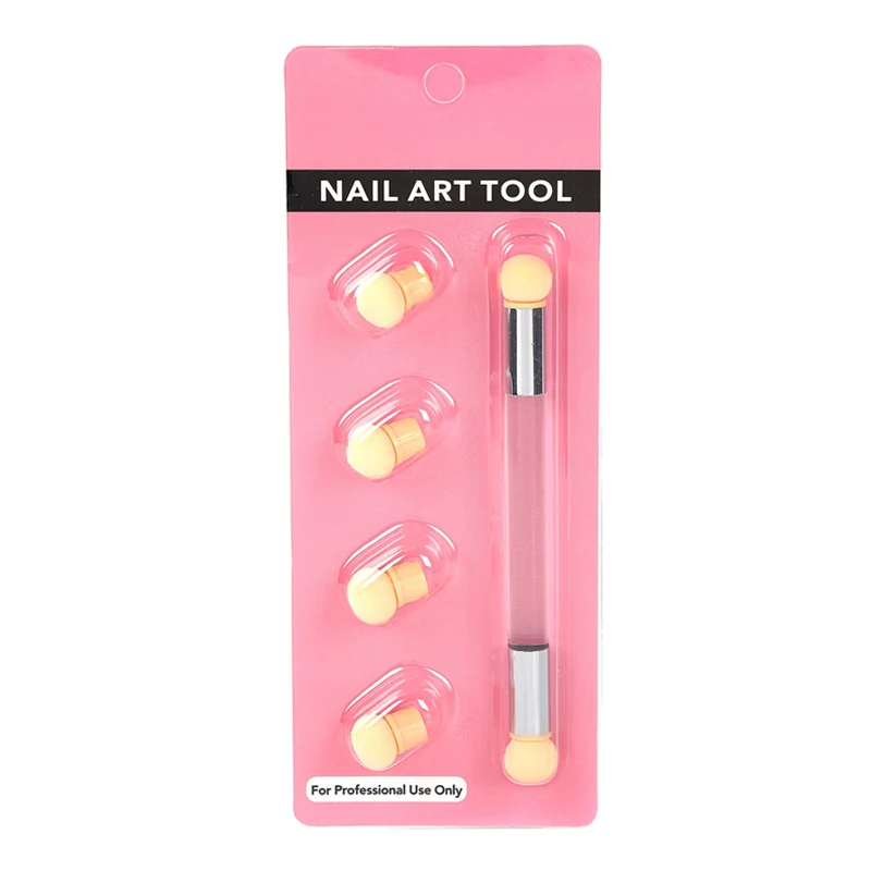 Double-end Nail Art Gradient Shading Dotting Painting Pen Color Image DIY Transfer Rhinestone Dot Paint Gel UV Brush tools | Красота и