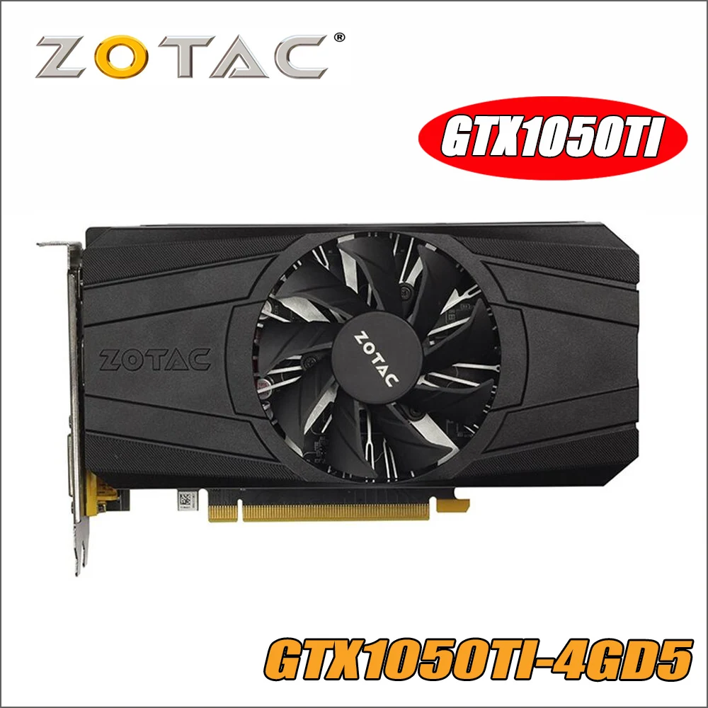 Оригинальная видеокарта ZOTAC GeForce GTX 1050 ti GTX1050TI 1050TI GTX1050 4 Гб 256Bit GDDR5 видеокарты для nVIDIA Hdmi Dvi