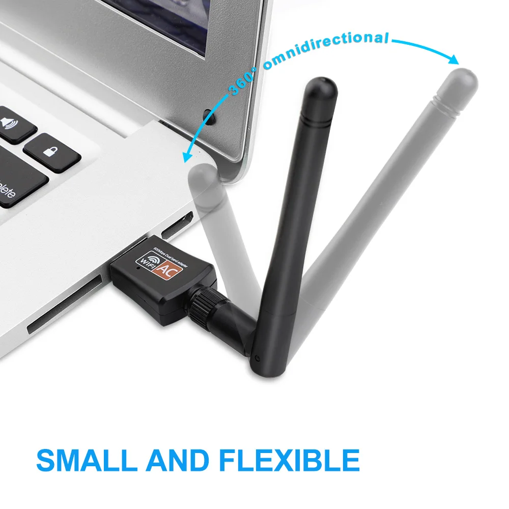 600 Мбит/с USB антенны Wi-Fi Dongle приемник Dual Band 2 4 ГГц 5 8 usb-адаптер 802.11ac для Windows 7 10 Mac PC |