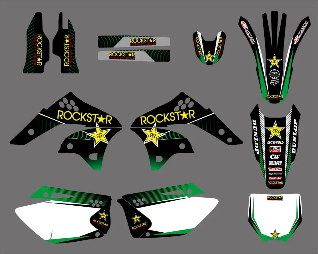 Набор стикеров для Kawasaki KX250F KXF250KXF 250 KX 250F 2006 2007 2008 Star|sticker kit|team graphics250 kx |