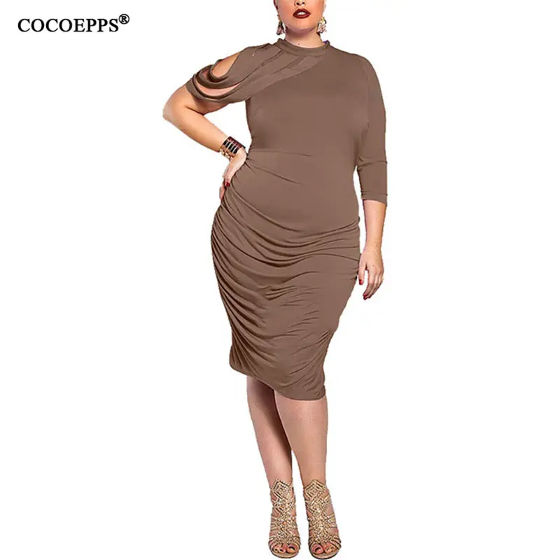 

2019 Women summer dress plus size 2XL 3XL office bodycon Large dress black midi dress elegant Party Dresses vestidos femininos