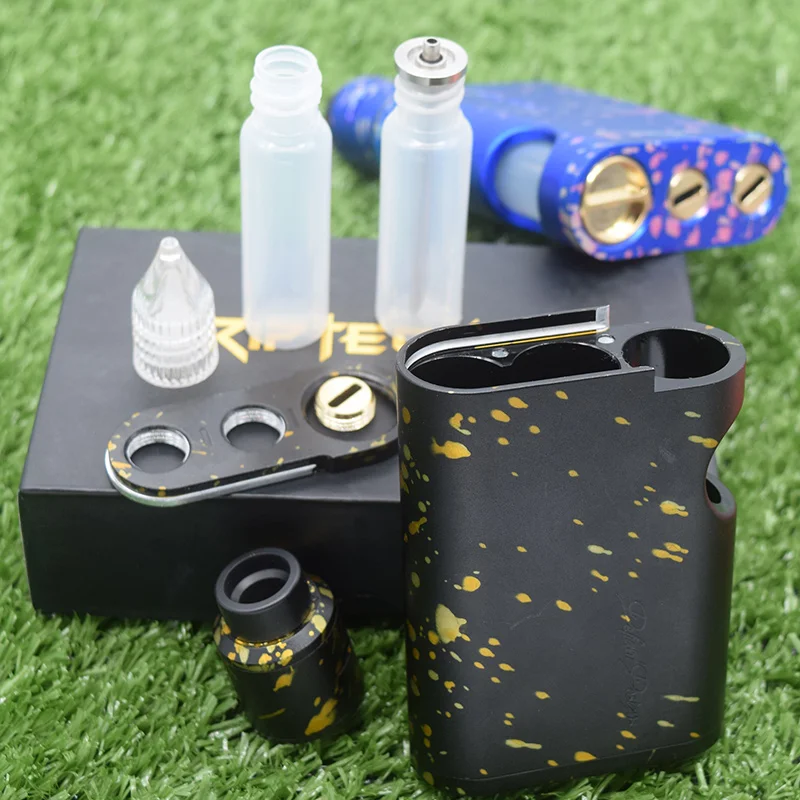 528 Custom goon Driptech DS BF box kit 2*18650 батареи параллельно алюминия 2*10 мл испаритель мод