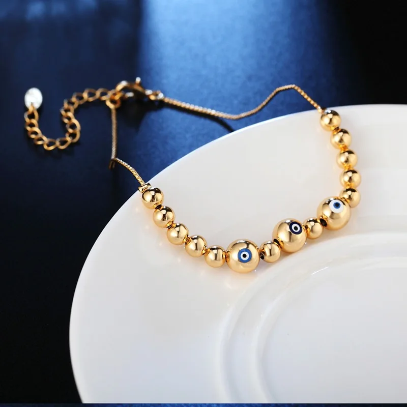 OMHXZJ Wholesale Personality Fashion OL Woman Girl Party Wedding Gift White Gold Beads Chain 18KT Bracelet BR12 | Украшения и
