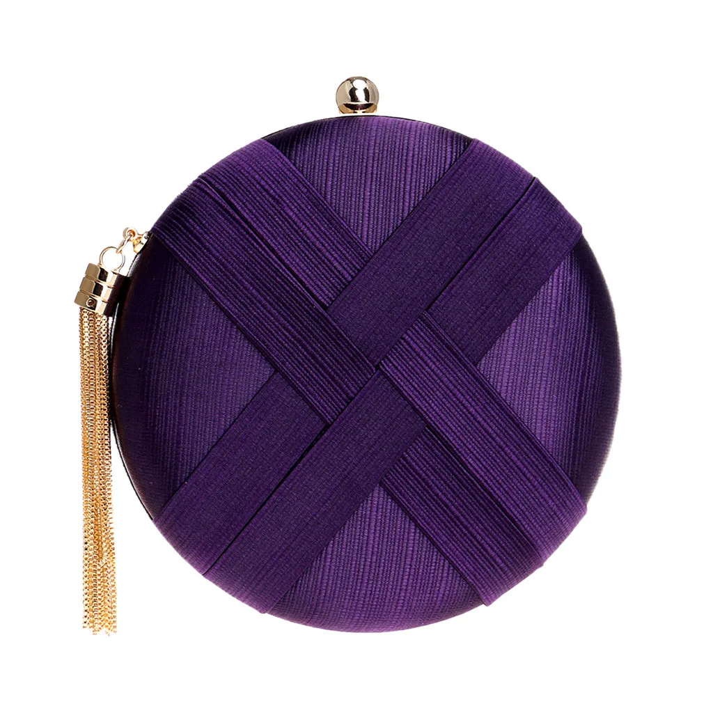 Style 2 Purple Сумочки Роскошные Дизайнерские женские модные клатчи с кисточками вечерние ручные сумки Свадебный Кошелек Minaudiere цепочка дневной клатч - Цвет: Style 2 Purple