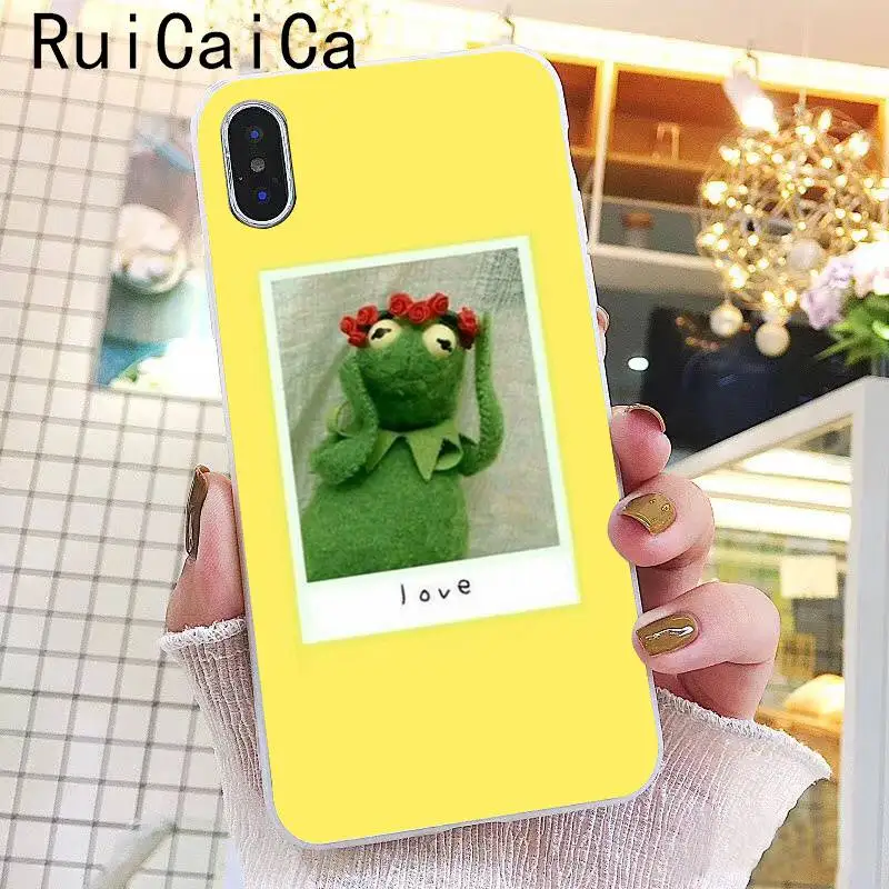 A5 Ruicaica Kermit зеленая лягушка Забавный Милый гей мягкий чехол для телефона из ТПУ чехол для iPhone X XS MAX 6 6s 7 7plus 8 8Plus 5 5S SE XR 10 - Цвет: A5